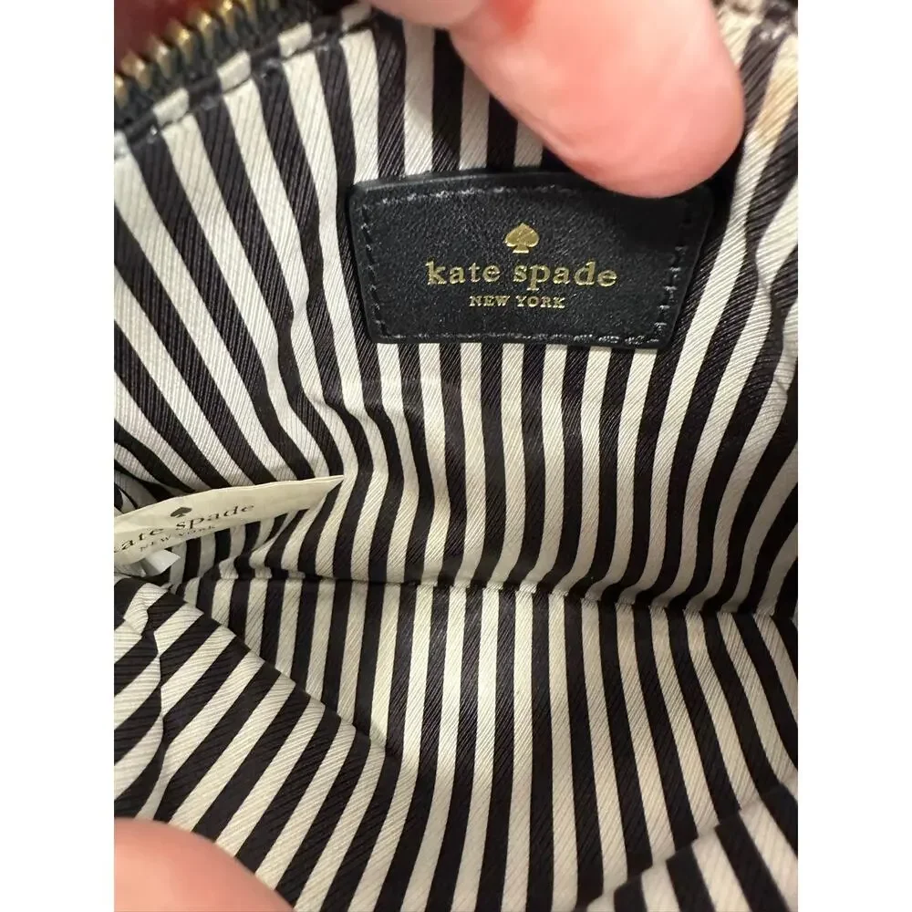 Kate Spade Black Pebbled Leather Wristlet Wallet